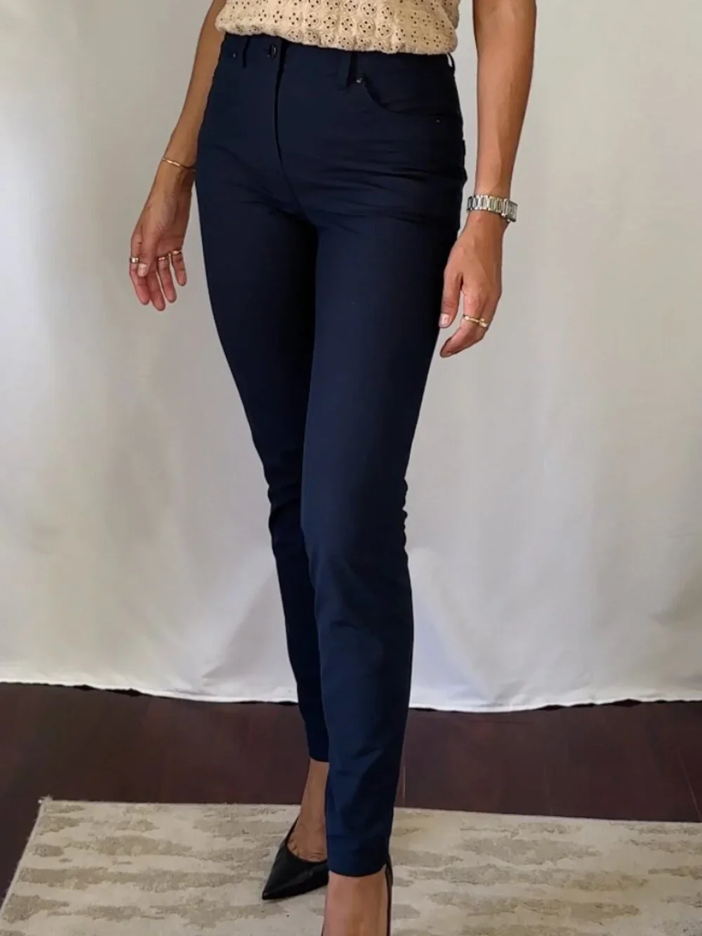 lululemon Navy Blue Pants Athletic Leggings Size 4